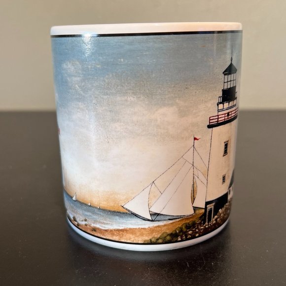 Sakura BY THE SEA Mug ~ David Carter Brown Collection ~ Sailboats ~ Lighthouse - Picture 4 of 8